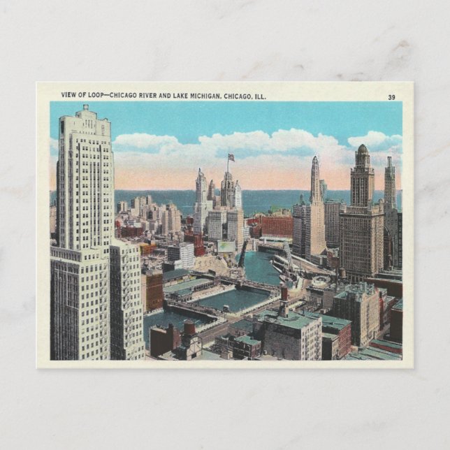 Vintage Chicago Loop Postcard (Front)