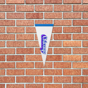 Vintage Chicago  Pennant Flag