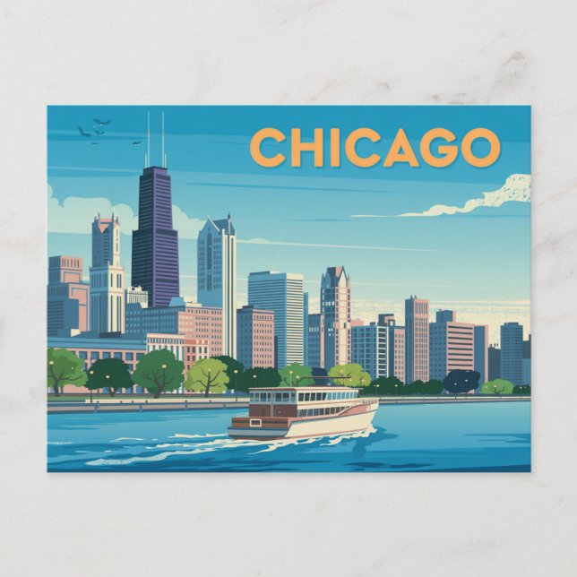 Vintage Chicago Postcard (Front)