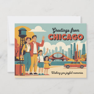 Vintage Chicago Postcard Greetings from Chicago