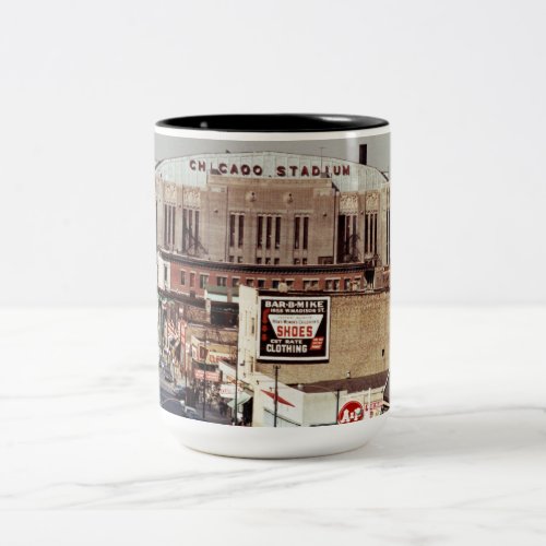 Vintage Chicago Stadium Rock Concert Venue 1968 Two_Tone Coffee Mug
