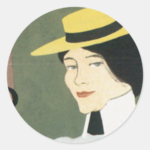 Vintage Chicago Tennis Poster Classic Round Sticker