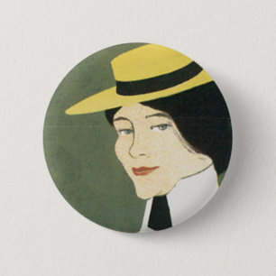 Vintage Chicago Tennis Poster Pinback Button