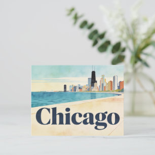Vintage Chicago Travel Postcard