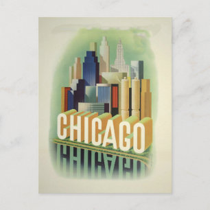 Vintage Chicago Travel Postcard