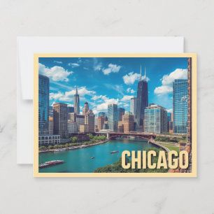Vintage Chicago Travel Postcard