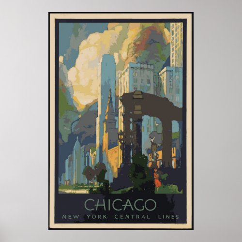 Vintage Chicago Travel Posters 24x36