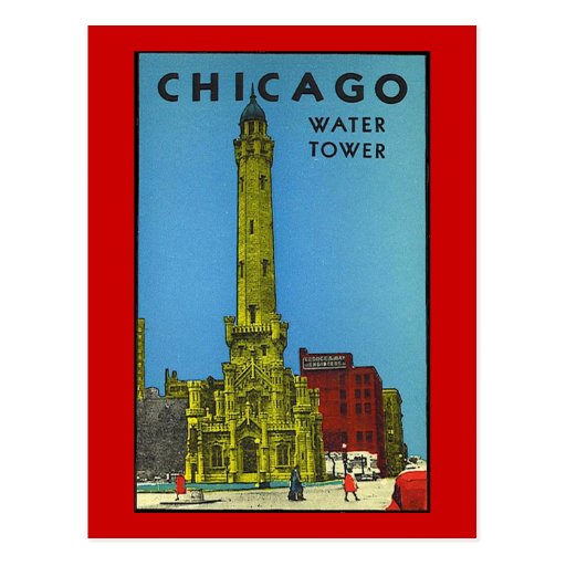 Vintage Chicago Water Tower Postcard | Zazzle