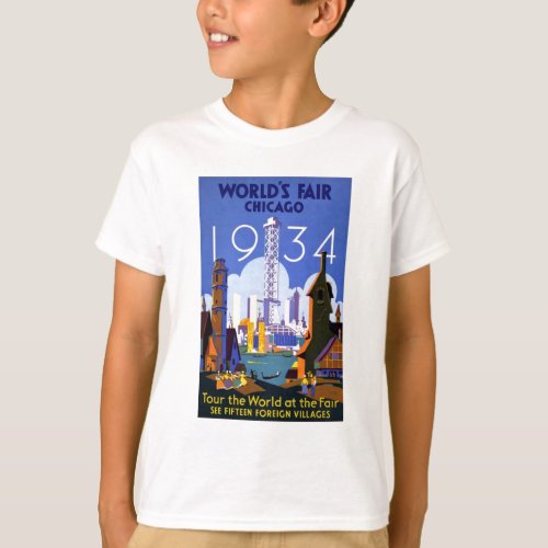 Vintage Chicago Worlds Fair 1934 Ad T_Shirt