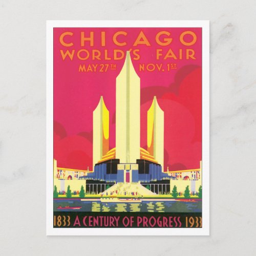 Vintage Chicago Worlds Fair USA Postcard