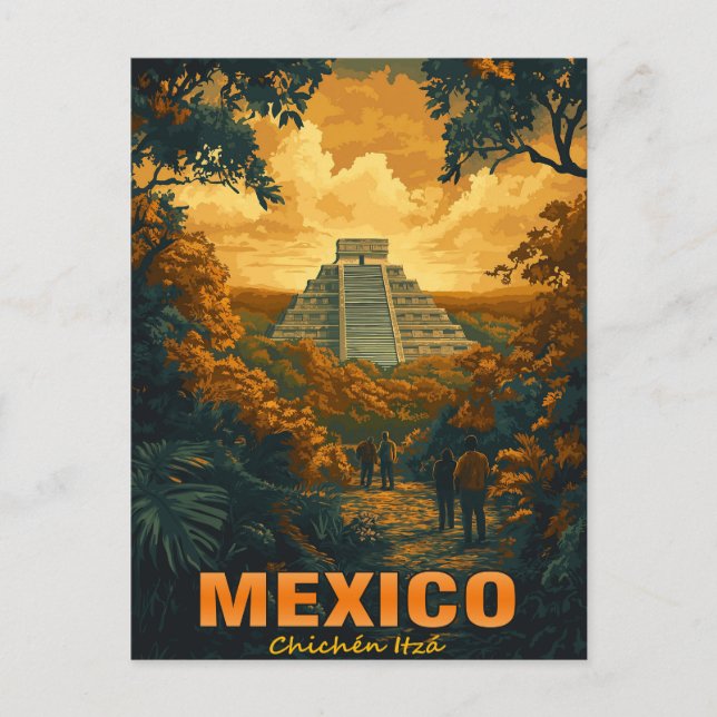 Vintage Chichen Itza, Mexico  Postcard (Front)