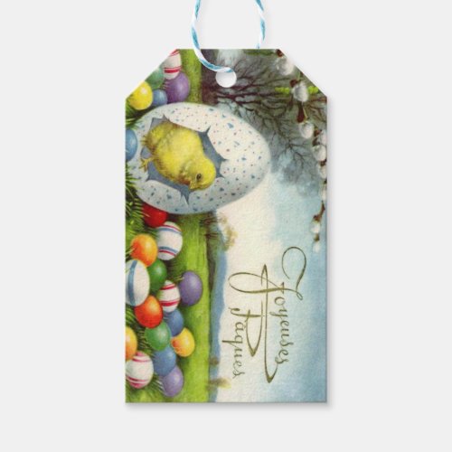 VINTAGE CHICK EASTER GIFT TAG