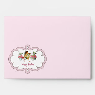 Vintage Chick  with Eggs Easter Envelope