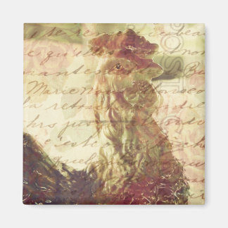 Vintage Chicken and Handwriting Magnet
