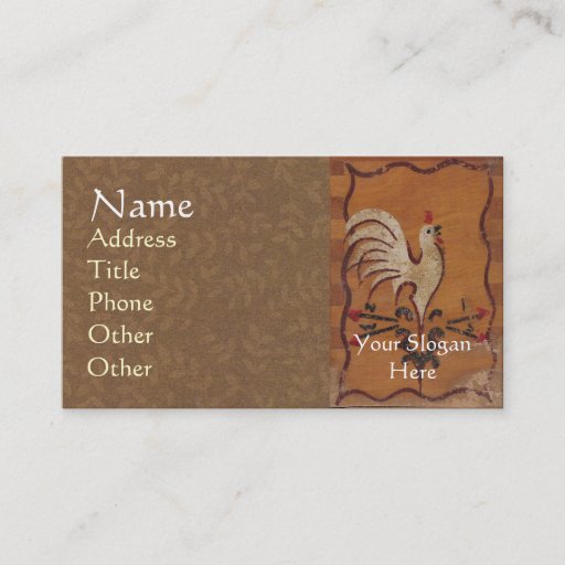 Customizable Vintage Chicken Business Cards