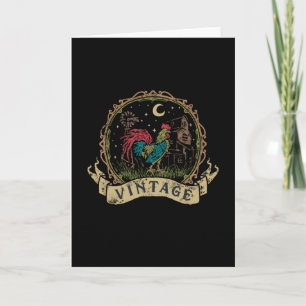 Vintage Chicken Card