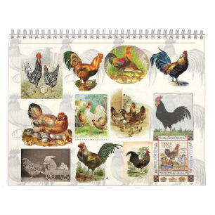 Vintage Chicken Custom Calendar