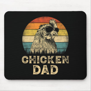Vintage Chicken Dad Chicken Lovers Daddy Father#39 Mouse Pad
