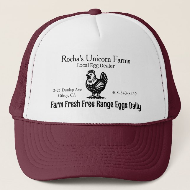 Vintage Chicken Farm Trucker Hat (Front)