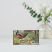 Vintage Chicken Items and Photography Business Card (Standing Front)