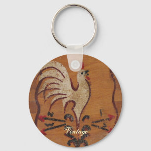 Vintage Chicken Keychain