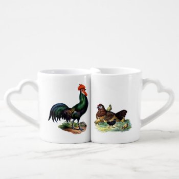 Vintage Chicken Nestling Mugs For Couples by VintageImagesOnline at Zazzle