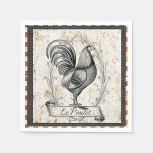 Vintage Chicken Paper Napkins