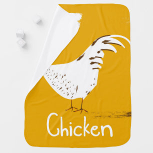 Vintage Chicken Receiving Blanket