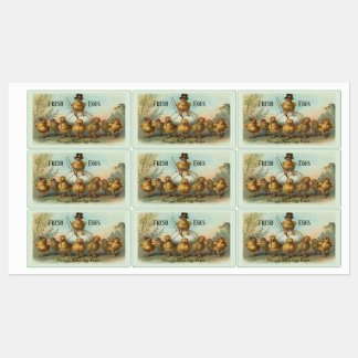 Vintage Chicken Wrangler and Chicks Egg Carton Labels