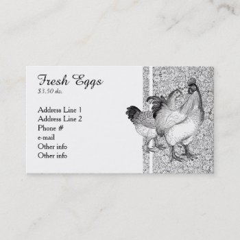 Vintage Chickens Business Cards by Customizables at Zazzle