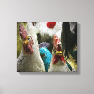 Vintage Chickens Canvas Print