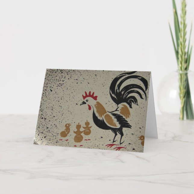 Vintage Chickens Card (Front)
