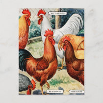 Vintage Chickens Roosters For Sale Catalog Ad Postcard