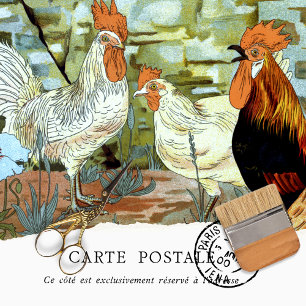 Vintage Chickens & Roosters Tissue Paper