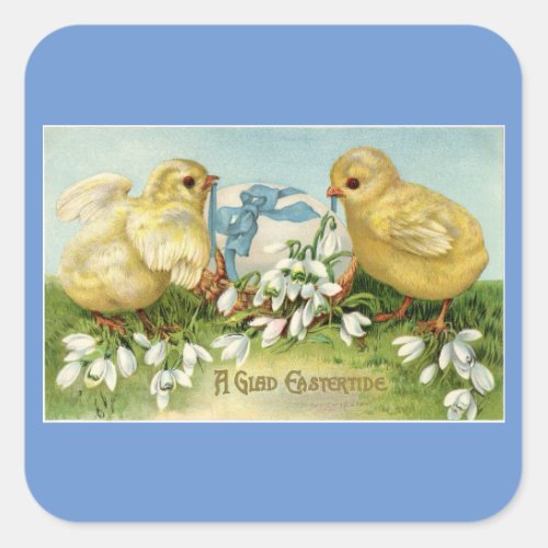 Vintage Chicks With Egg Stickers