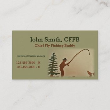 Vintage Chief Fly Fishing Buddy Template Business Card by NaturesPlayground at Zazzle