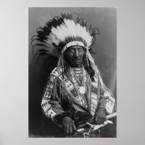 Vintage Chief Red Cloud Native American Photograph Poster