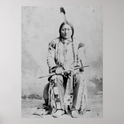 Vintage Chief Sitting Bull Native American Poster