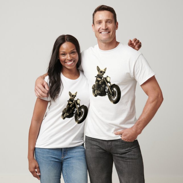 Vintage Chihuahua Biker  T-Shirt (Unisex)
