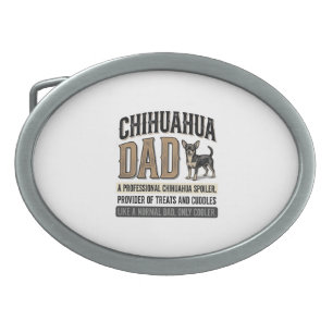 Vintage Chihuahua Dad Dog Lover Shirt Design_1 Belt Buckle