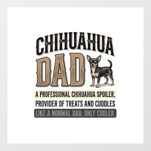 Vintage Chihuahua Dad Dog Lover Shirt Design_1 Window Cling