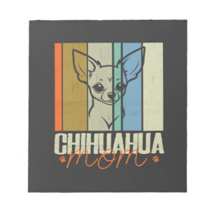 Vintage Chihuahua Mom Dog Lovers Mother's Day Notepad