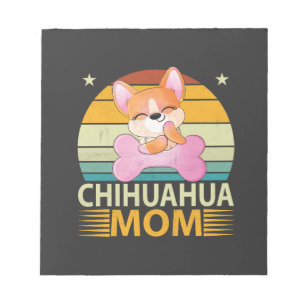 Vintage Chihuahua Mom Dog Lovers Mother's Day Notepad