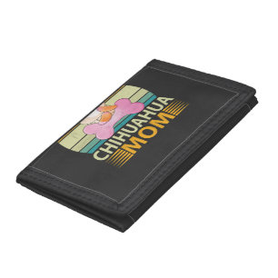 Vintage Chihuahua Mom Dog Lovers Mother's Day Trifold Wallet