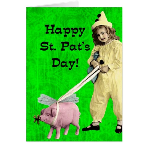 Vintage Child and Pig St Pats Day