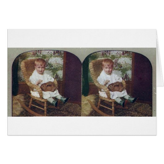 Vintage Child and Rabbit Cards (Front Horizontal)