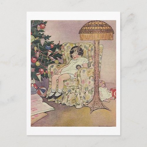 Vintage Child and Tree Christmas Card