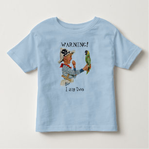 Vintage Child, Boy Playing Pirate Parrot Bird Toddler T-shirt