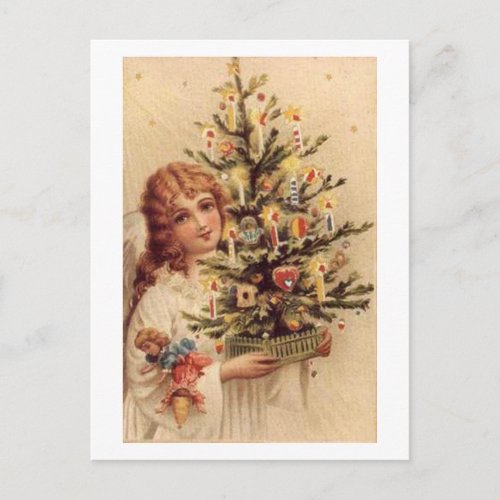 Vintage Child Carrying Tree Card