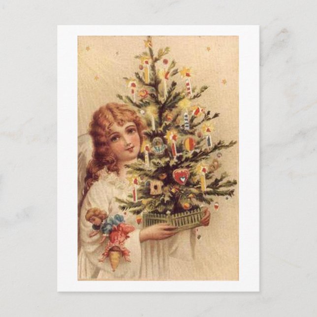 Vintage Child Carrying Tree Card (Front)
